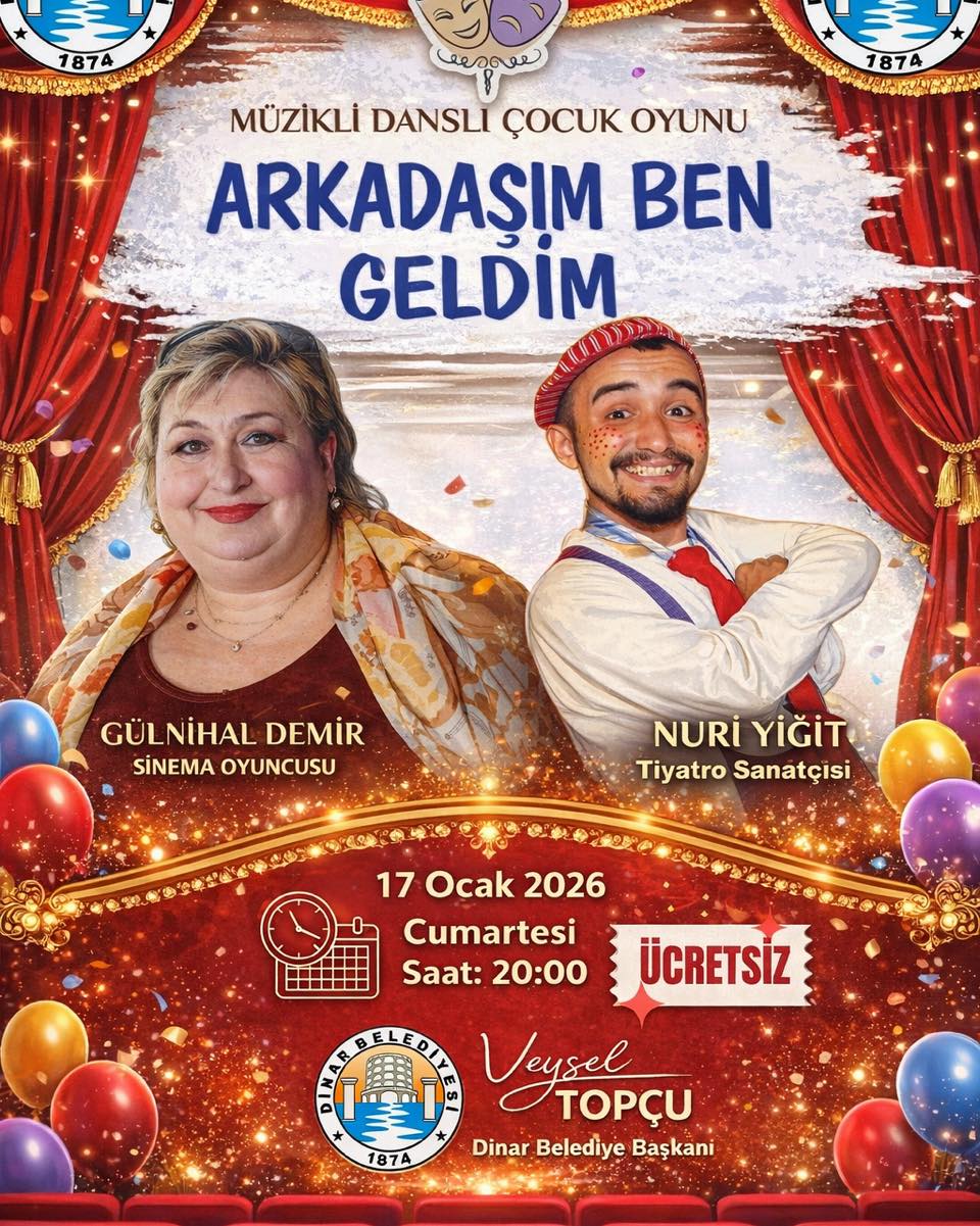 Dinar Belediyesi�nden S�mestr Tatiline �zel Tiyatro ��leni