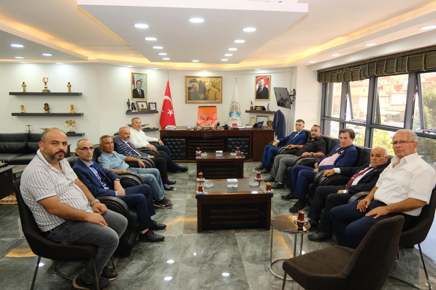 Yeniden Refah Partisinden Belediye Bakanmz Veysel Topuya Ziyaret
