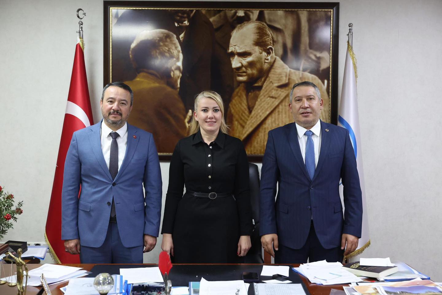 Ba�kan Top�u ve Ba�kan �zta��tan Denizli�de Belediye Ba�kanlar�na Ziyaret