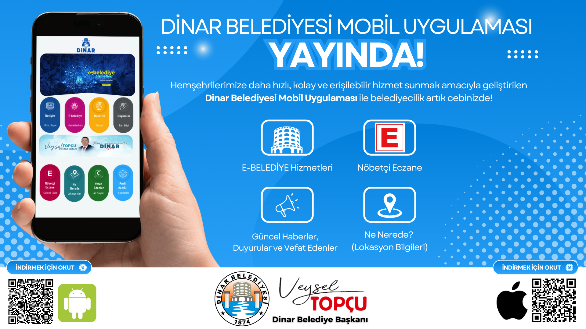 Dinar Belediyesi Mobil Uygulamas Yaynda!