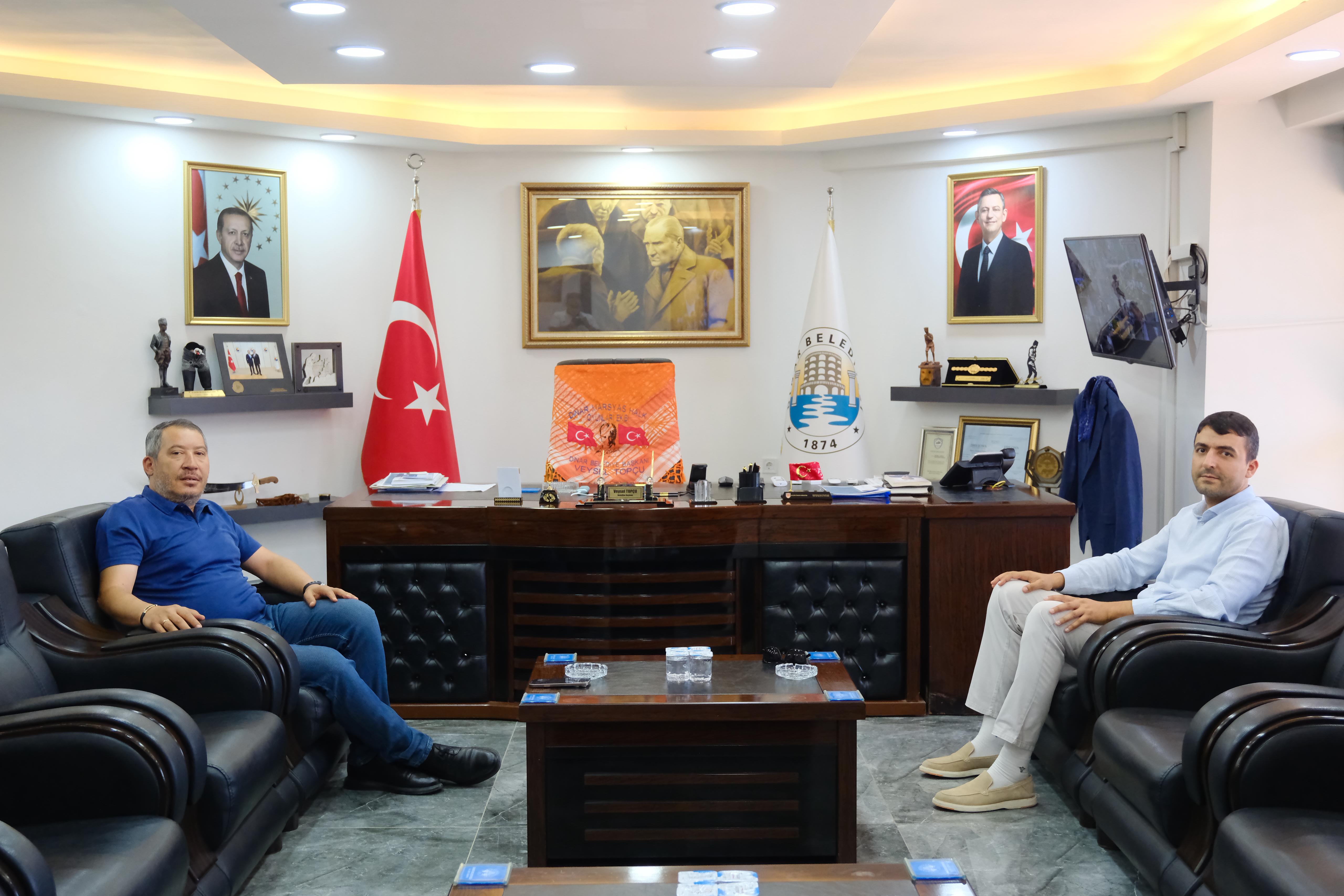 le Salk Mdrmzden Belediye Bakanmz Veysel Topuya Veda Ziyareti